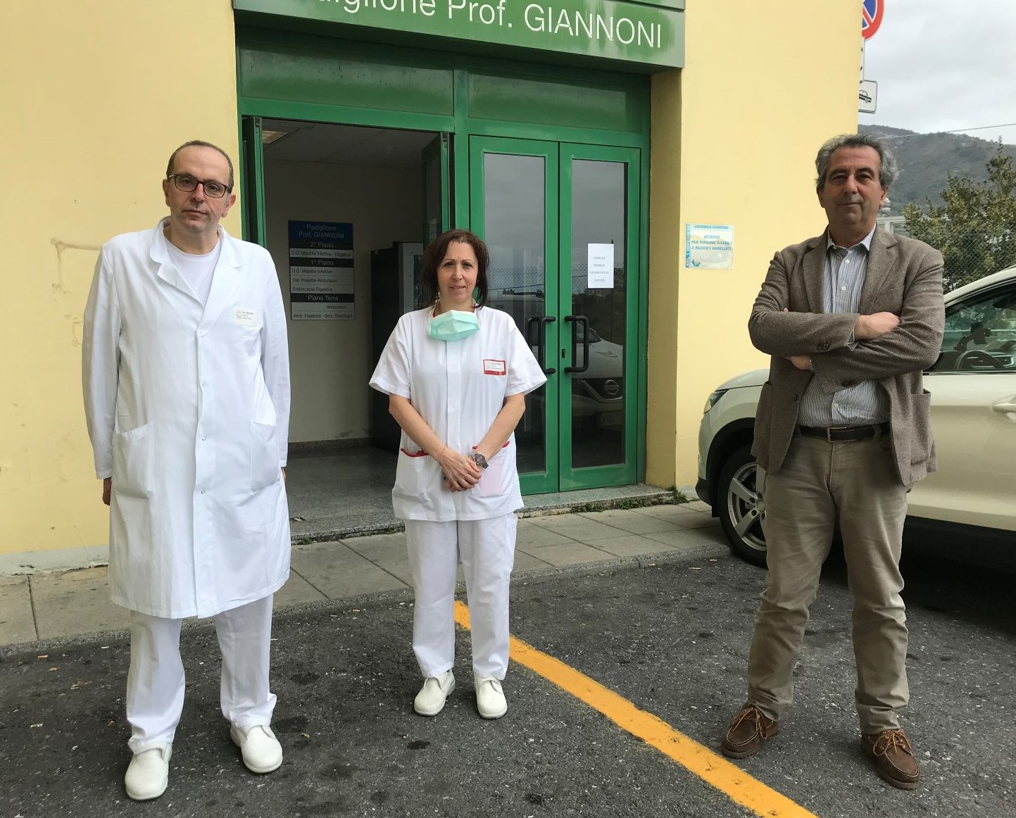 sopralluogo nel reparto di Malattie Infettive al padiglione Giannoni dell’Ospedale di Sanremo