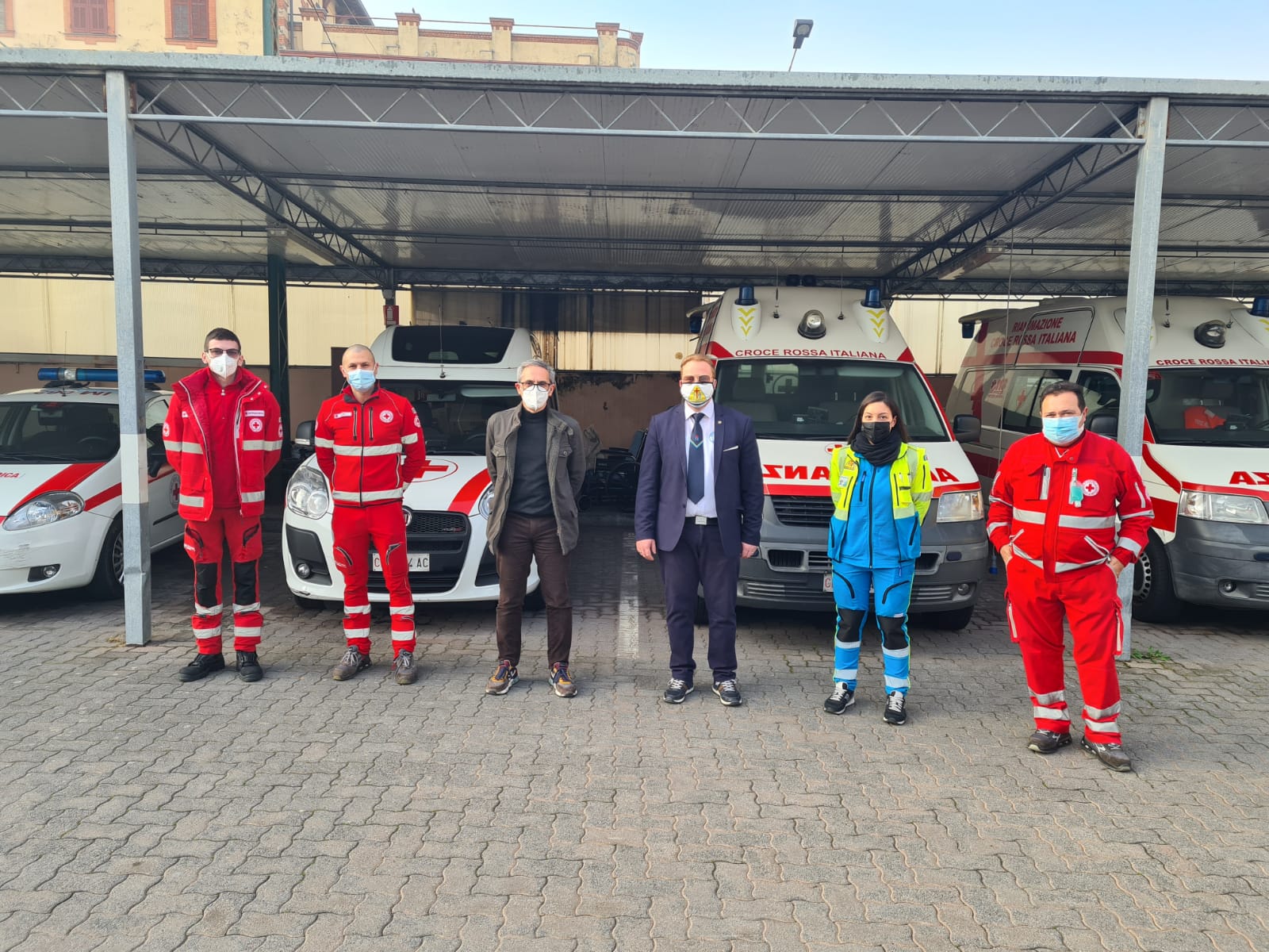 personale impegnato nello screening alla popolazione a Bordighera