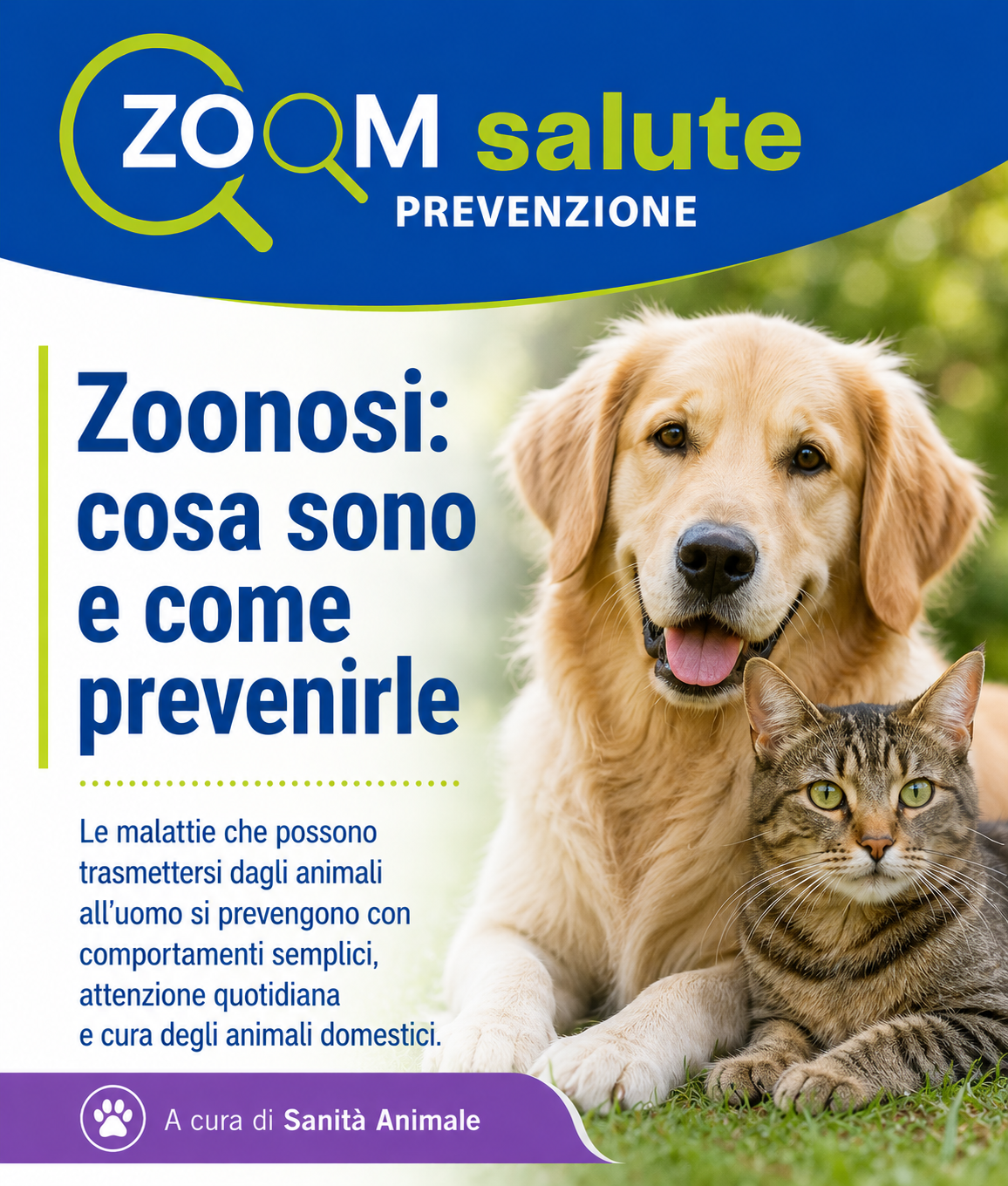 Locandina Zoonosi, cosa sono e come prevenirle