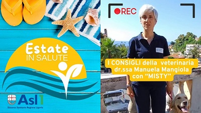Guarda il video sul canale YouTube di ASL1 -  Estate in Salute: i consigli dei veterinari ASL1 per gli amici a quattro zampe