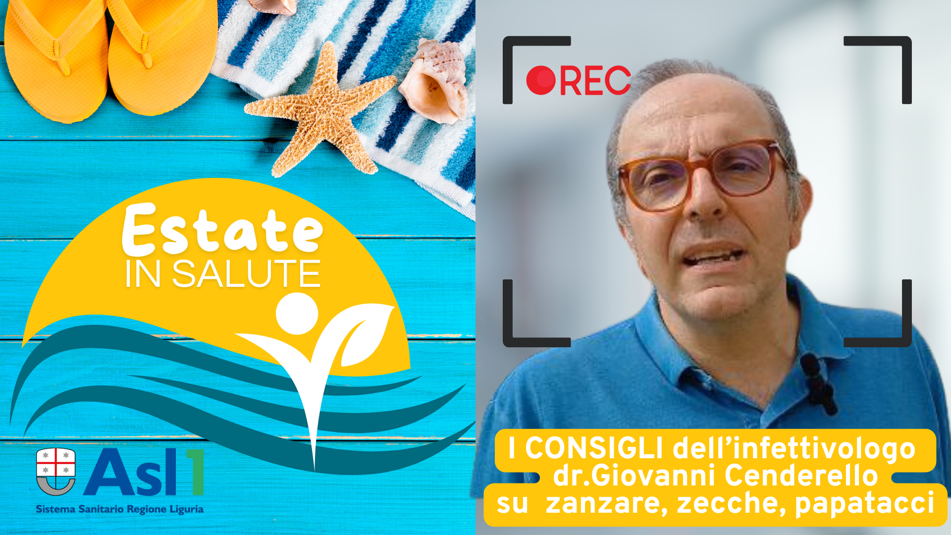 Guarda il video sul canale YouTube di ASL1 - Estate in salute: i consigli del dottor Giovanni Cenderello su come proteggersi da zanzare e zecche