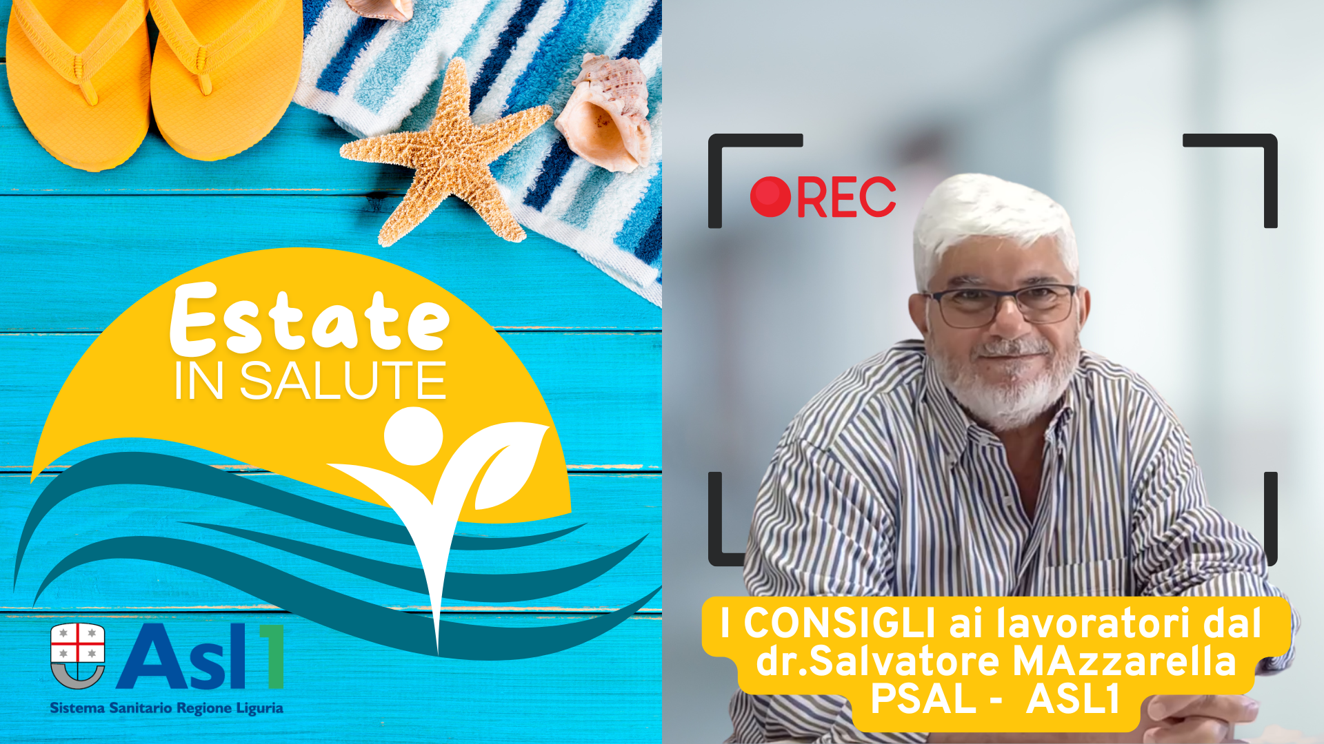 Guarda il video sul canale YouTube di ASL1 - Estate in salute: i consigli del dottor Salvatore Mazzarella ai lavoratori